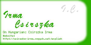 irma csirszka business card
